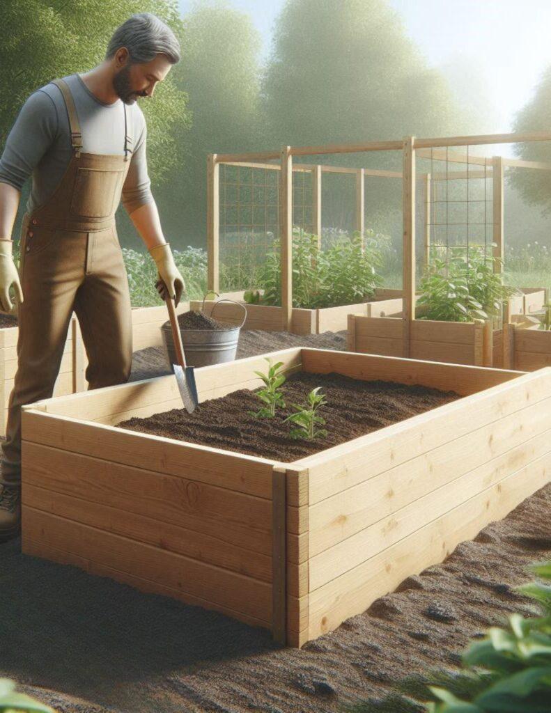 elevated patch raised garden bed